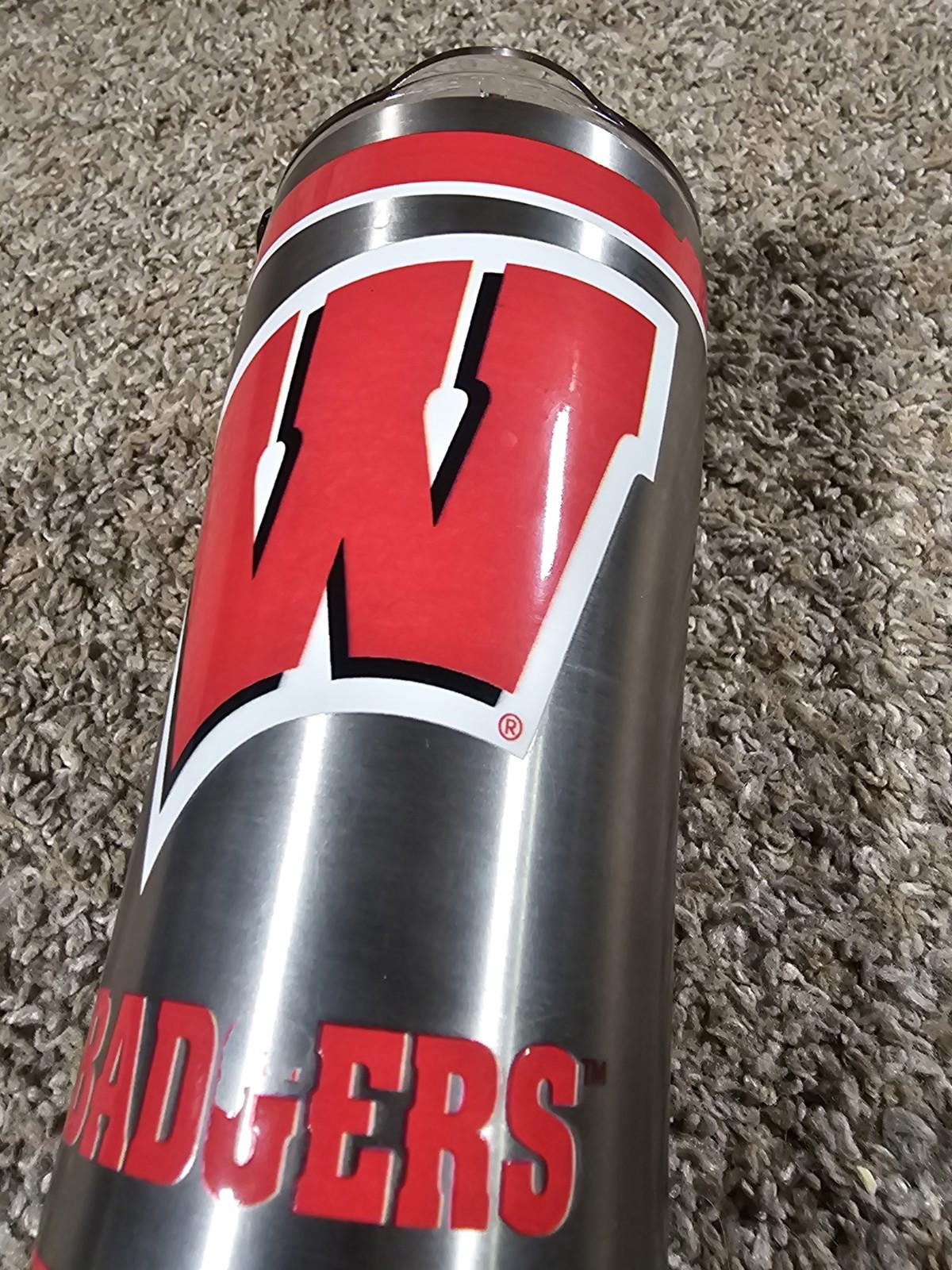 Tervis Wisconsin Badgers Travel Coffe Mug Tumbler Steel W/ Lid FLAKING