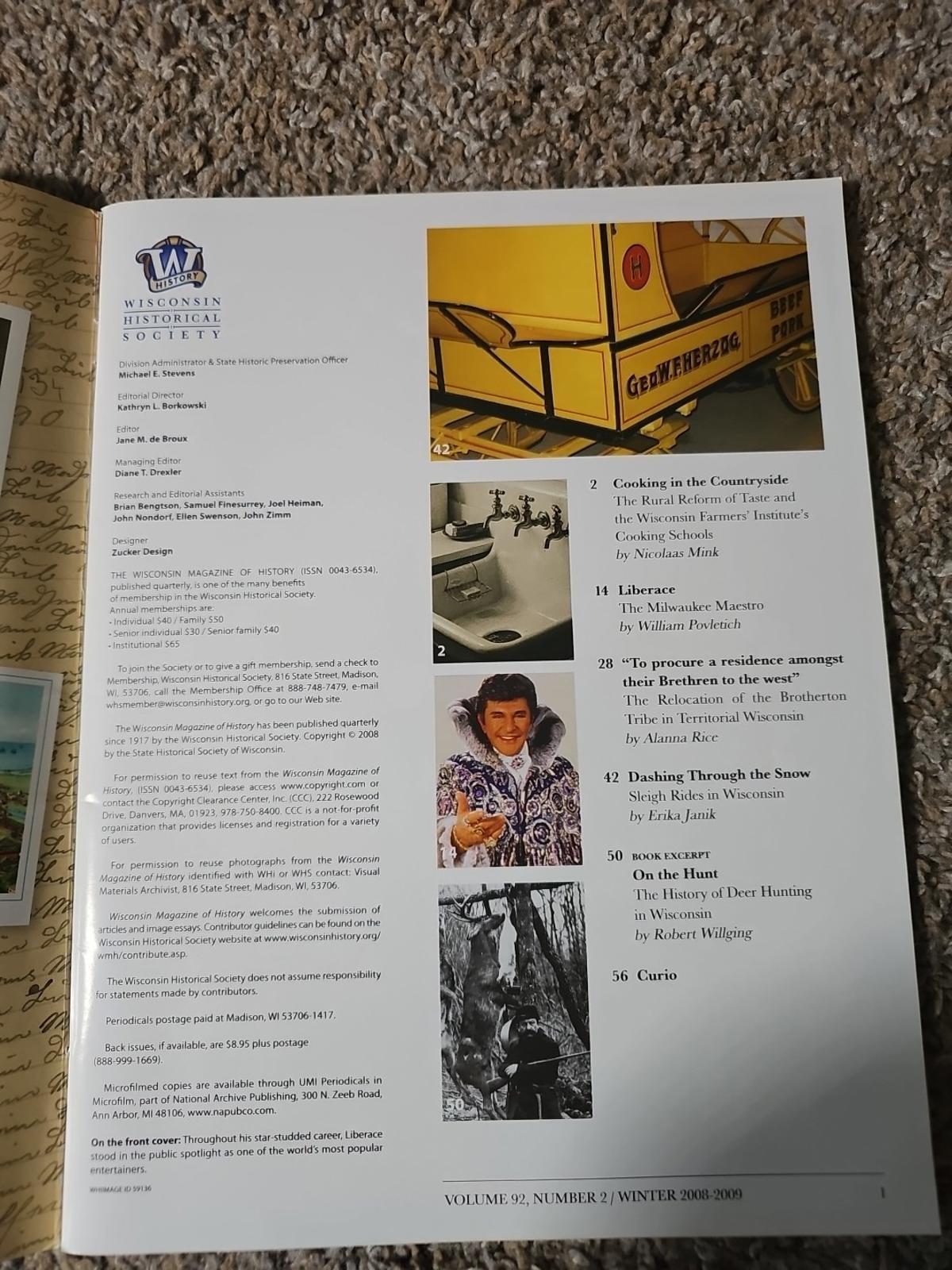 Wisconsin Magazine Of History Winter 2008-2009