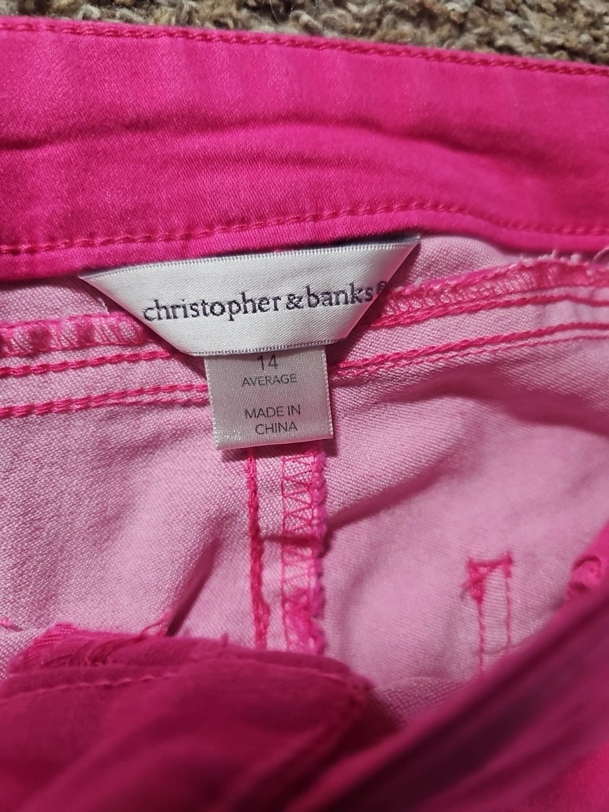 Christopher & Banks Sz 14 Pink Pants