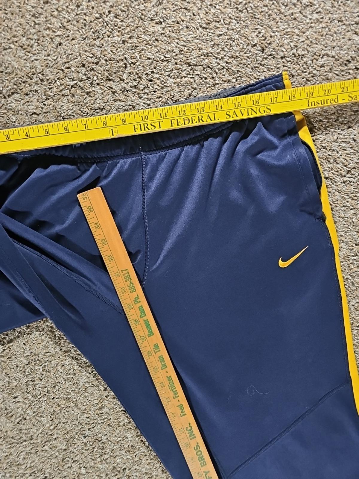 Nike Dri-Fit XL Blue Gold Athletic Pants