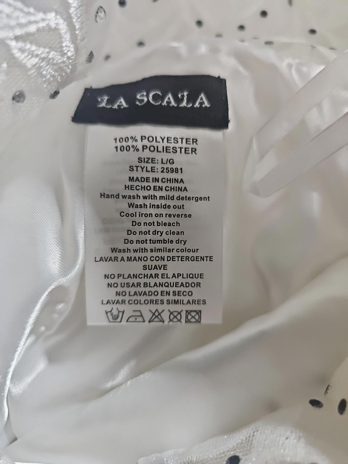 La Scala Los Angeles Sz L NWT White Dress