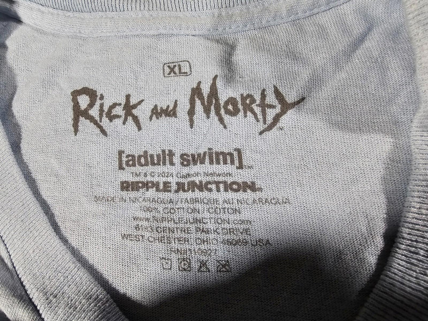 Rick and Morty Men's XL T-shirt Ripple Junction Adult Swim