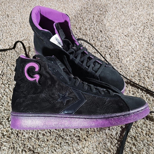 Size 11 - Joe Freshgoods JFG x Converse Pro Leather High Black Purple 170645C