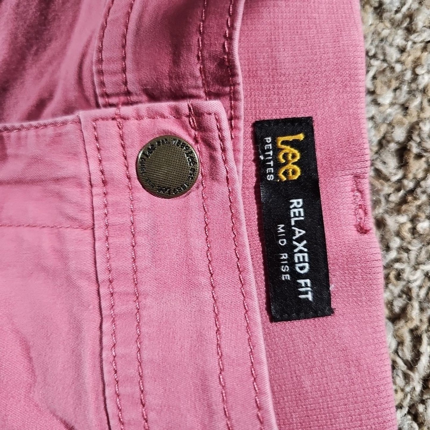 Lee Relaxed Fit 16P Pink Capris