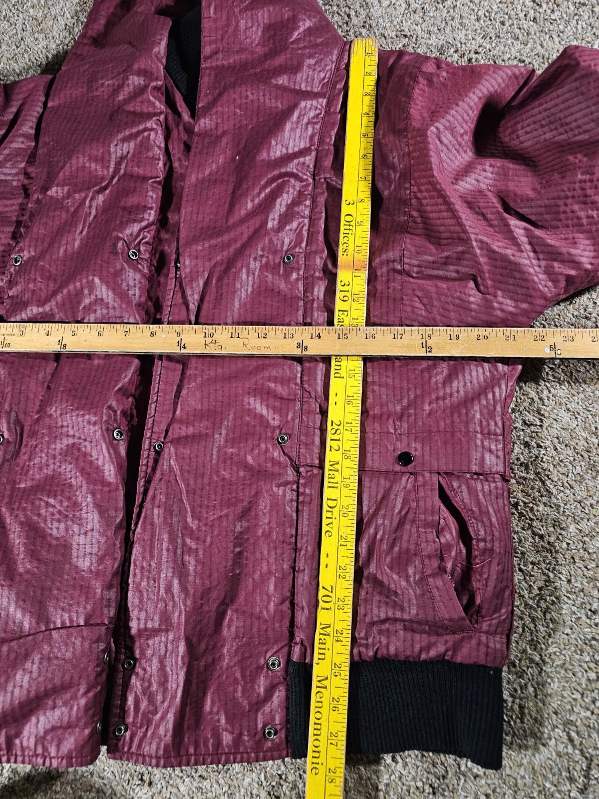 Jordache Hooded Coat Wine Red M Fullzip
