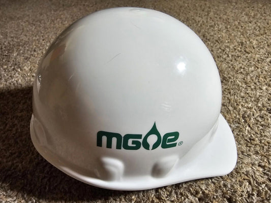 fibre metal by Honeywell MG&E utility hard hat helmet