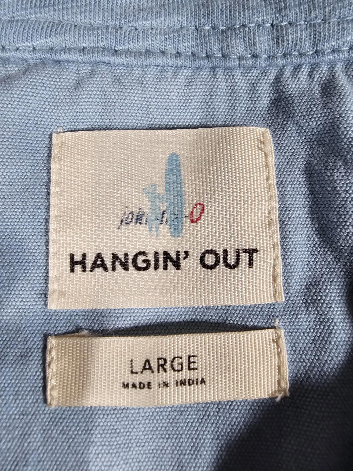 Johnnie O Blue Short Sleeve Golf Casual Open Polo Mens Sz L