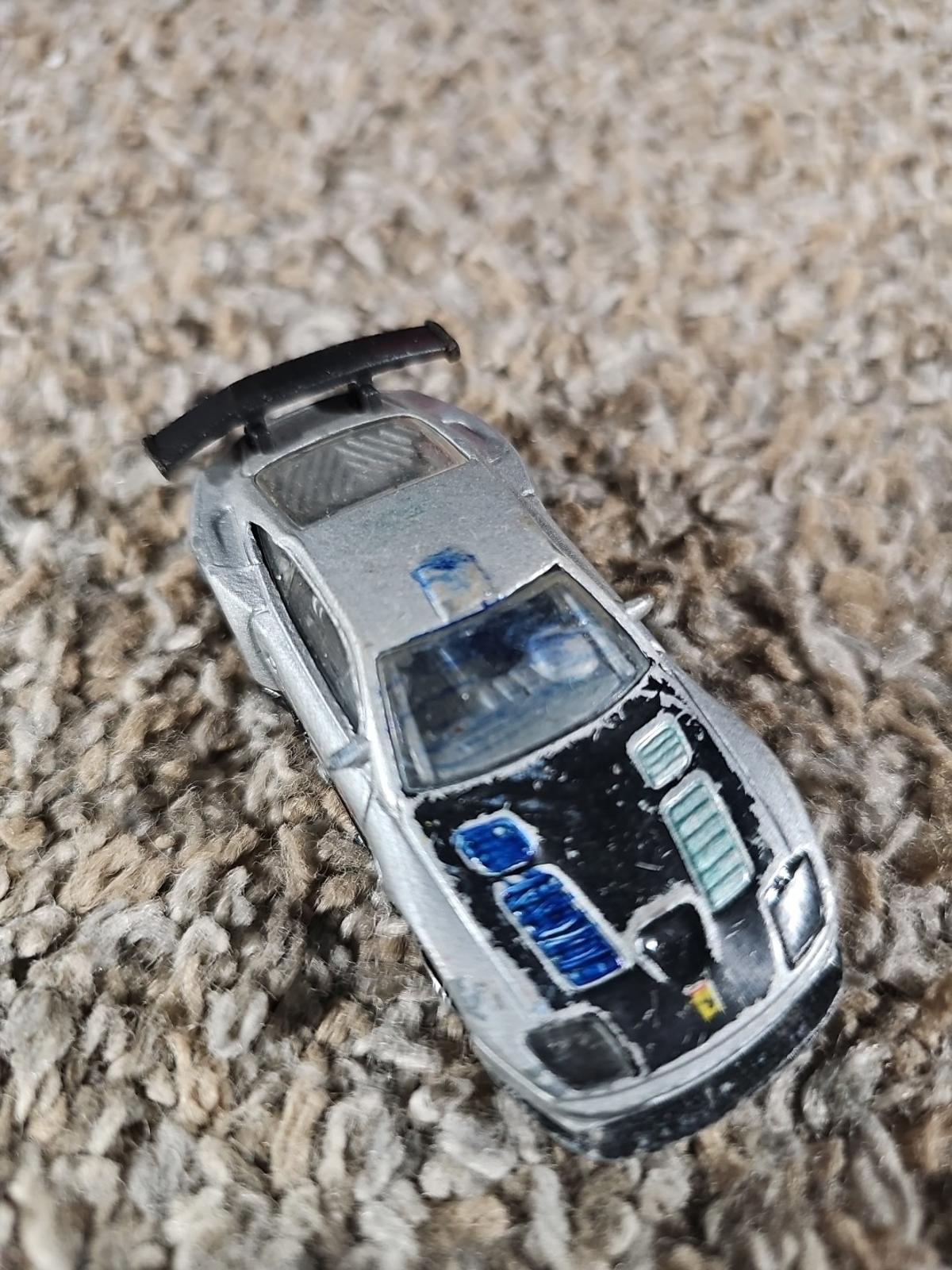 Hot Wheels Silver & Black Ferrari 575 GTC Loose Diecast 1:64