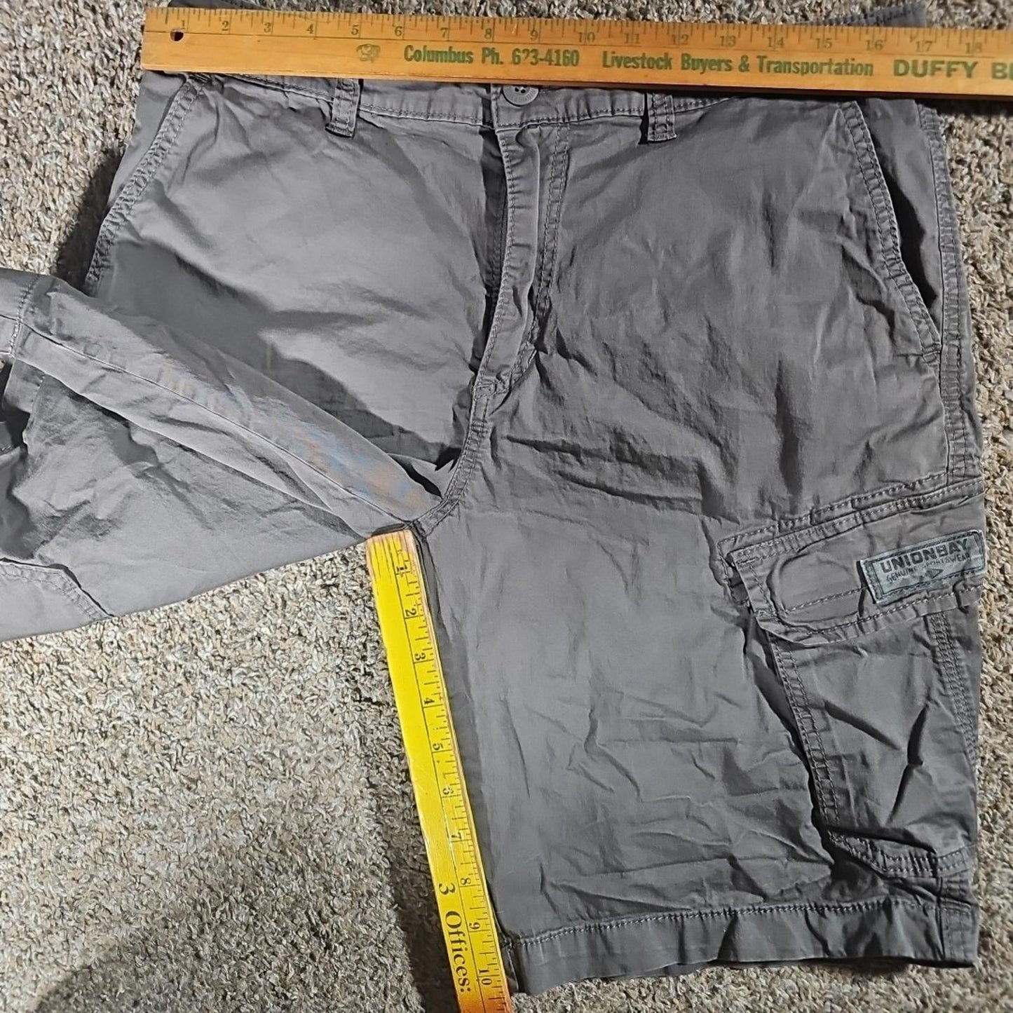 Unionbay Sz 34 Gray Cargo Shorts