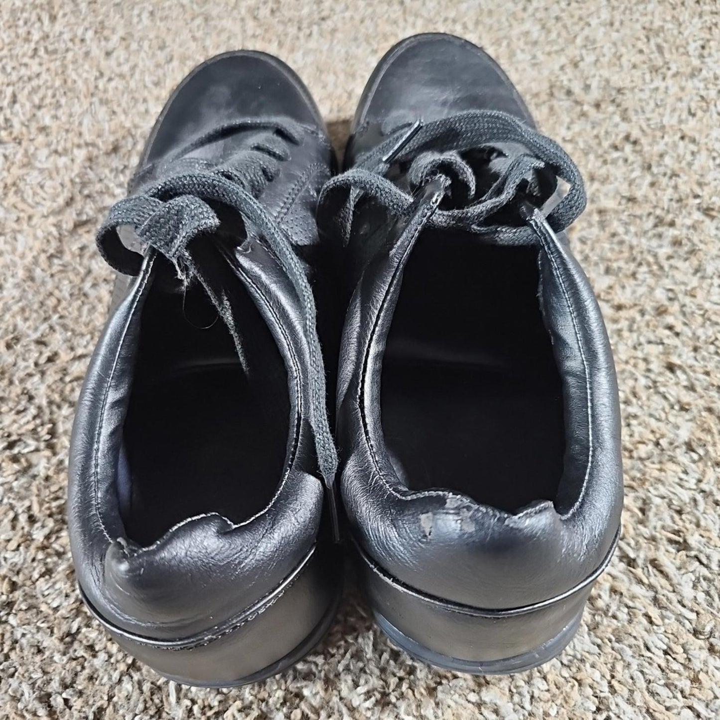 Mossimo Supply Black Low Top Leather Shoes 10.5