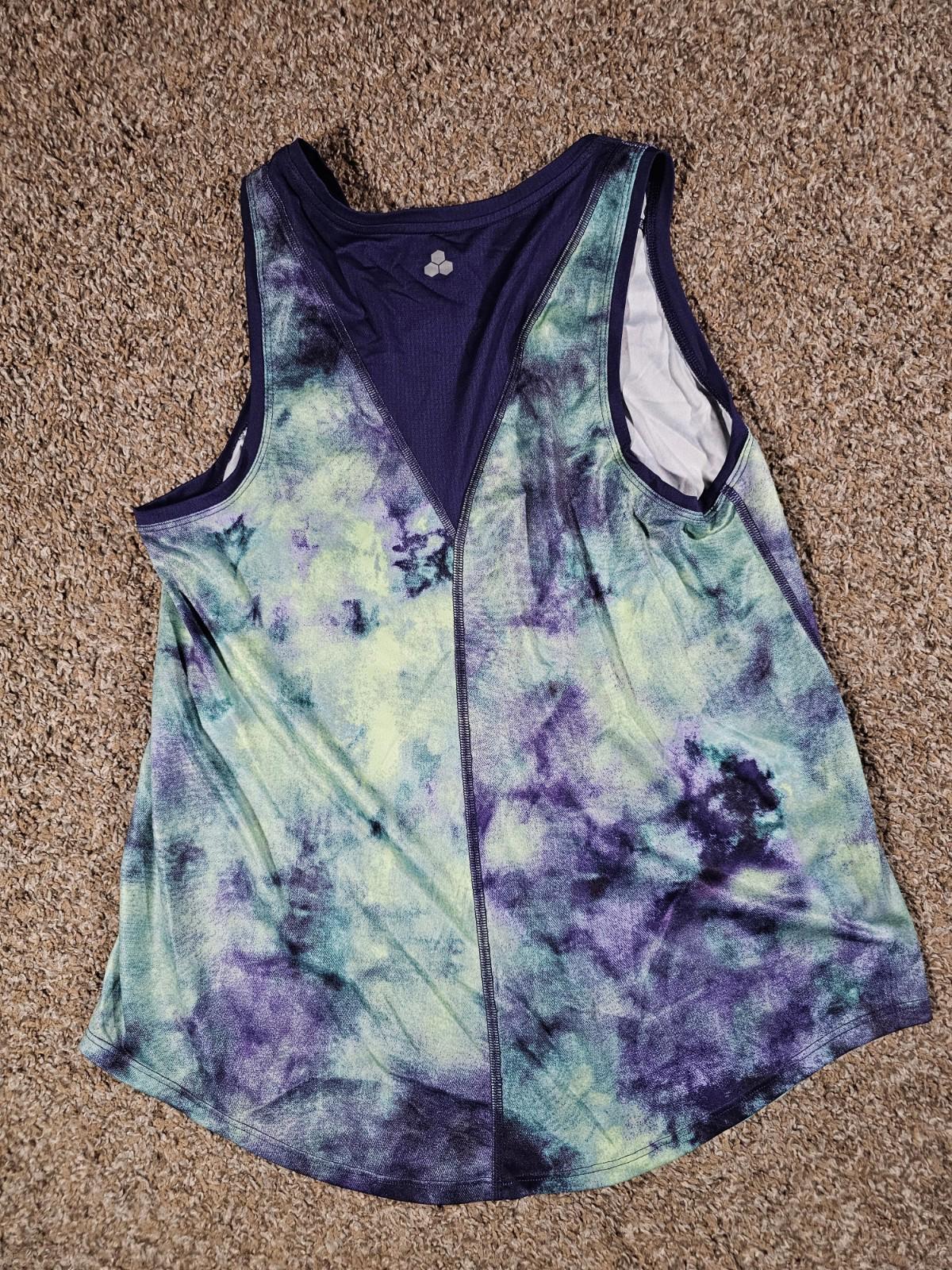 TEK Gear Workout Gear Tank Top Medium Blue Green