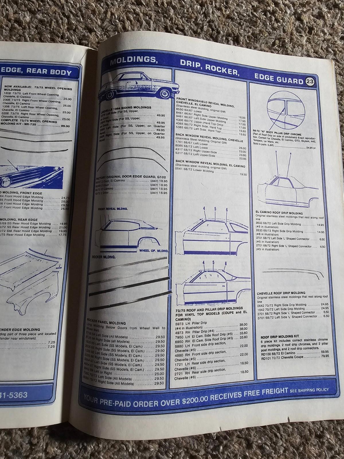 Chevelle Classics 1988 Parts Catalogue