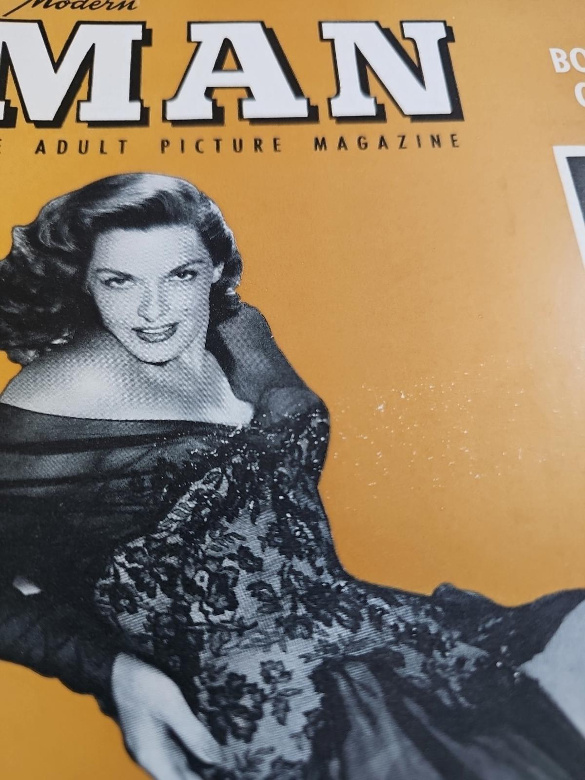 Modern Man May 1956-Jane Russell cover-Irish McCalla -Art gallery-vintage ads