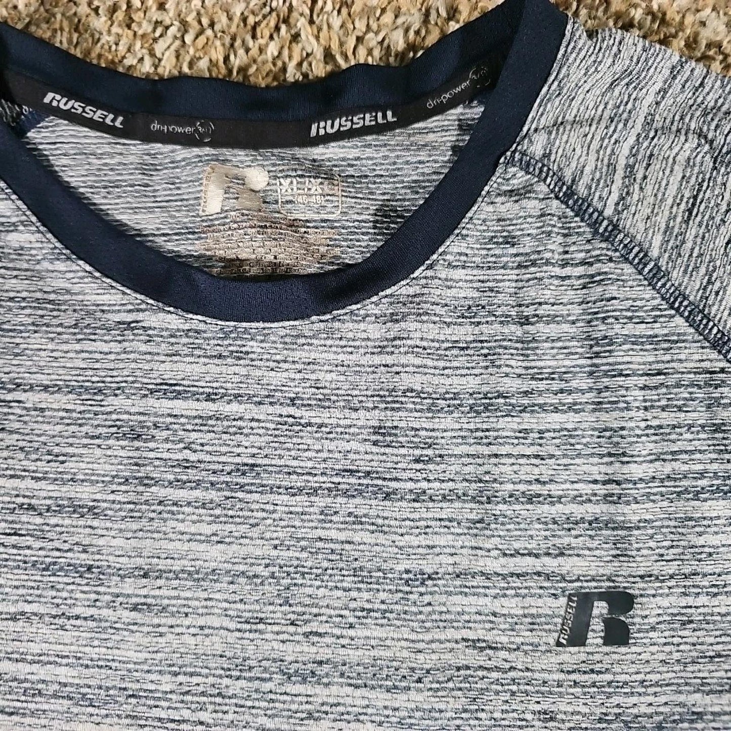 Russell DryPower 360 XL Gray Workout Tshirt