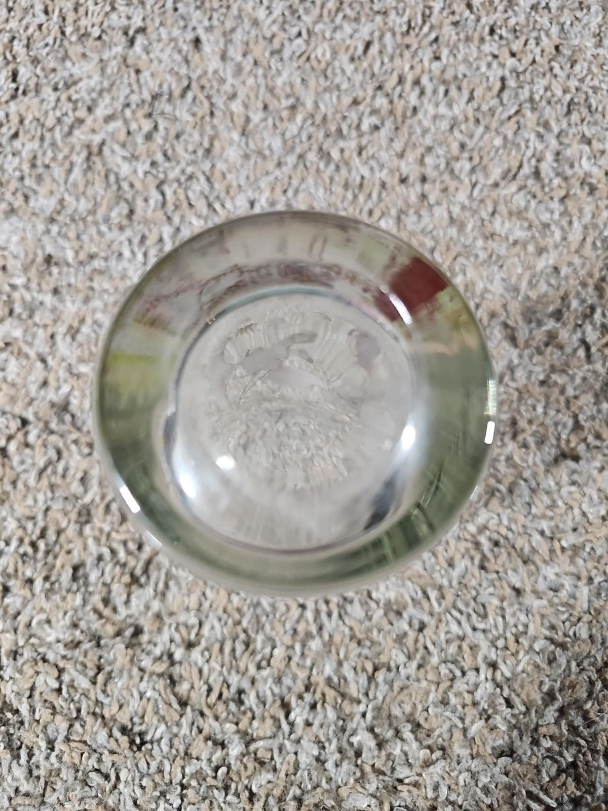 Vintage 1967 Holly Hobbie American Greetings 5.5" Glass The Time to be Happy
