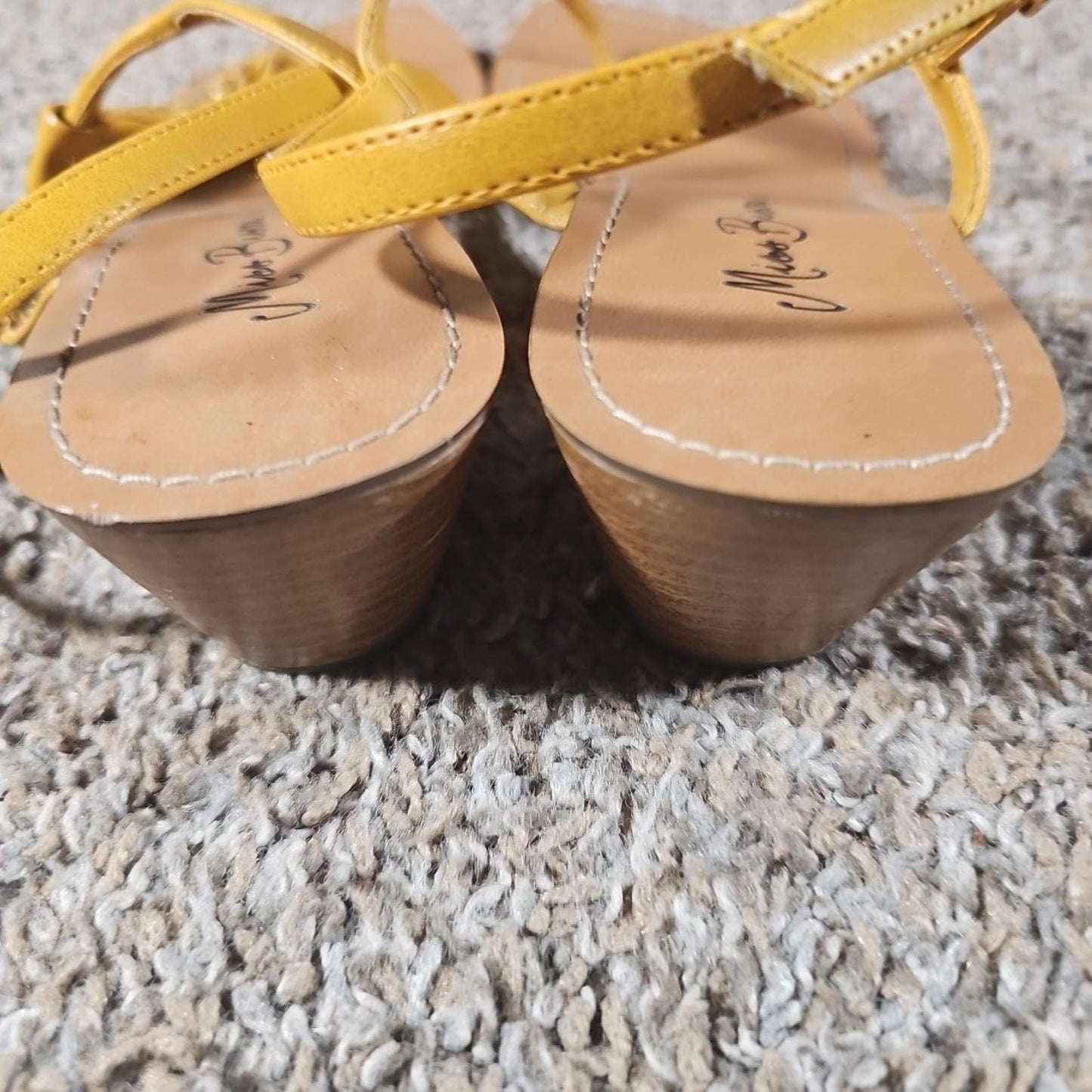 miss bisou 022-6630 8M Yellow Strap Wedge Sandal