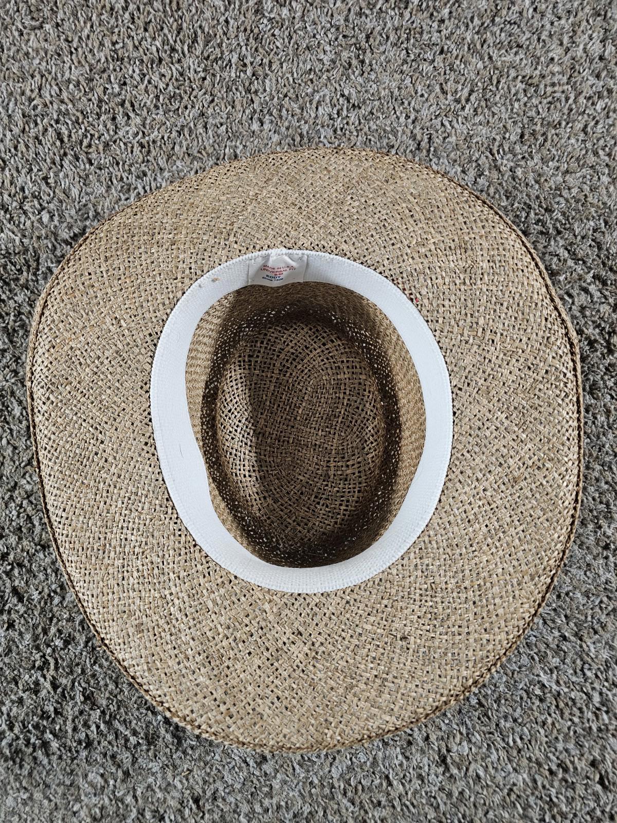 Vintage Eddy Brothers Straw Hat Made In USA S/M