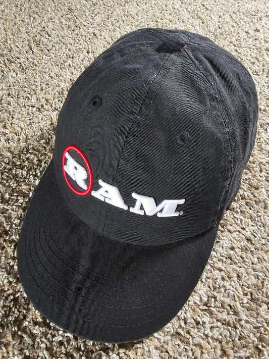 Ram Strapback Baseball Cap - Black Dodge Adjustable Hat