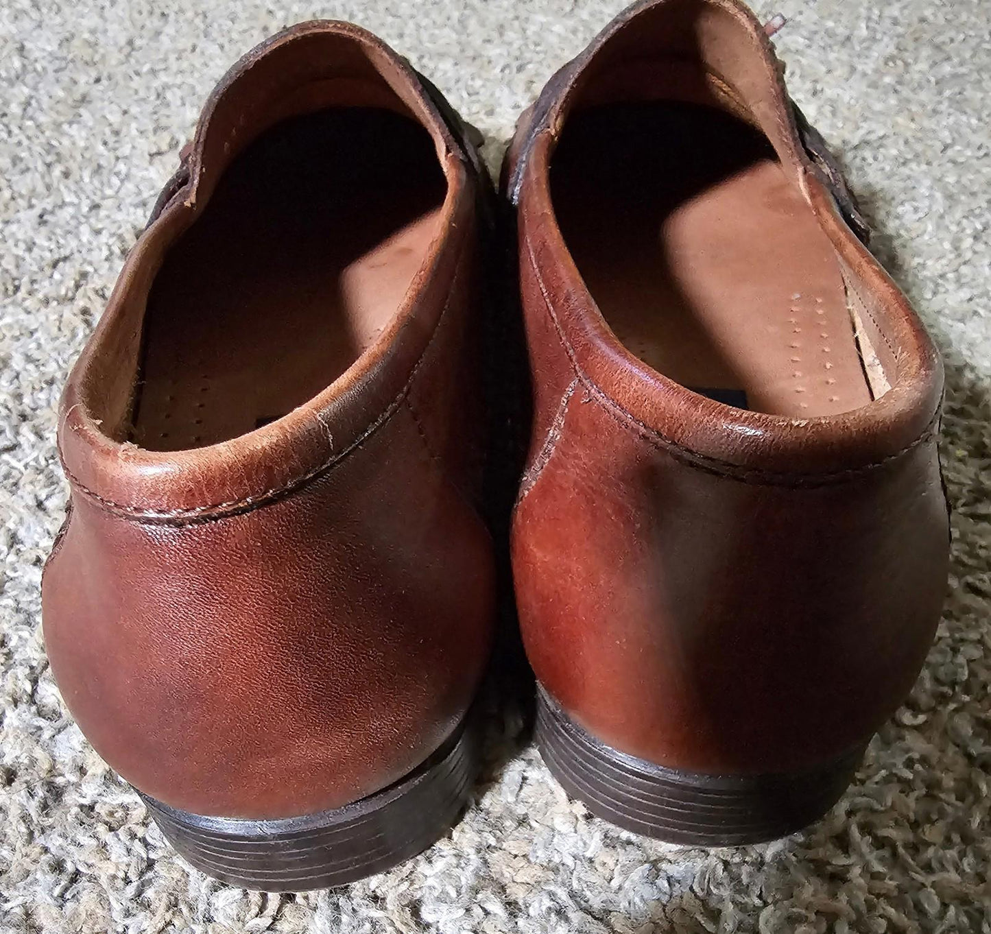 Giorgio Brutini Tassel Kiltie Woven Loafers Brown Shoes 10D