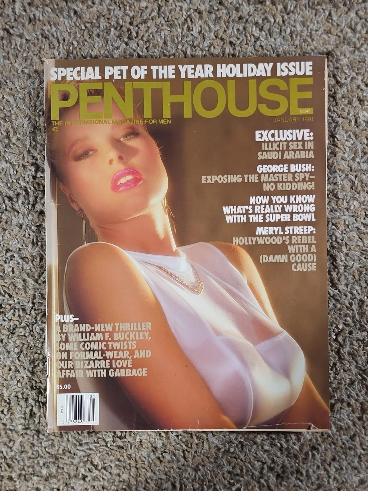 JANUARY 1991 PENTHOUSE MAGAZINE  VERY RARE JAN 91 Large Pull Out Poster Included