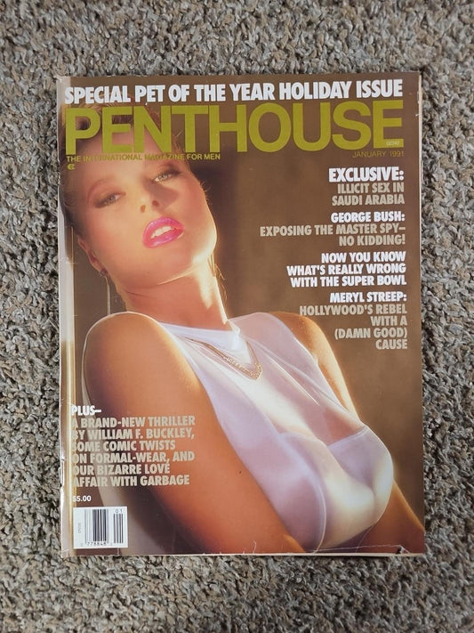 JANUARY 1991 PENTHOUSE MAGAZINE  VERY RARE JAN 91 Large Pull Out Poster Included