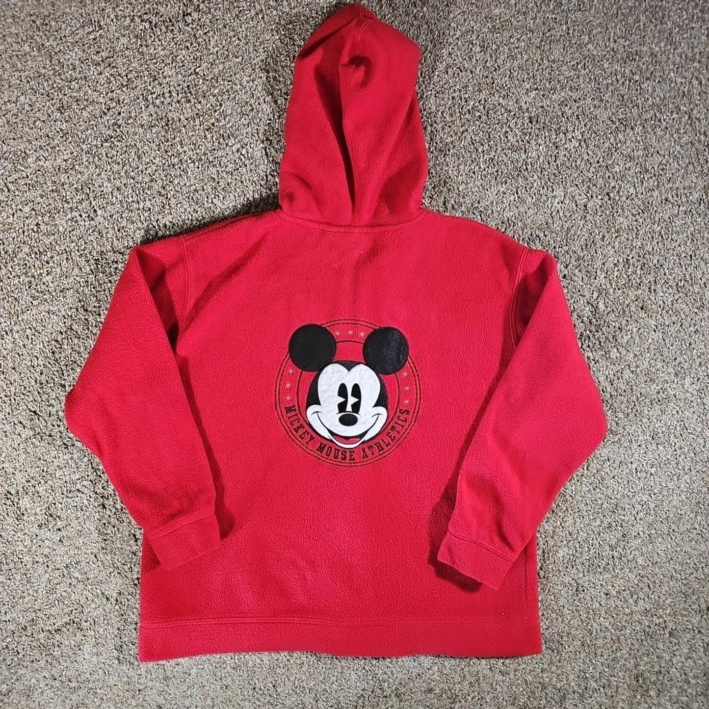 Disney Mickey Mouse Red Fleece Full Zip Hoodie Women's 1X