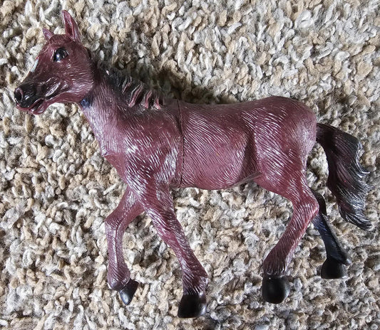 Greenbrier International Plastic Horse Figure Brown Toy Farm Animal