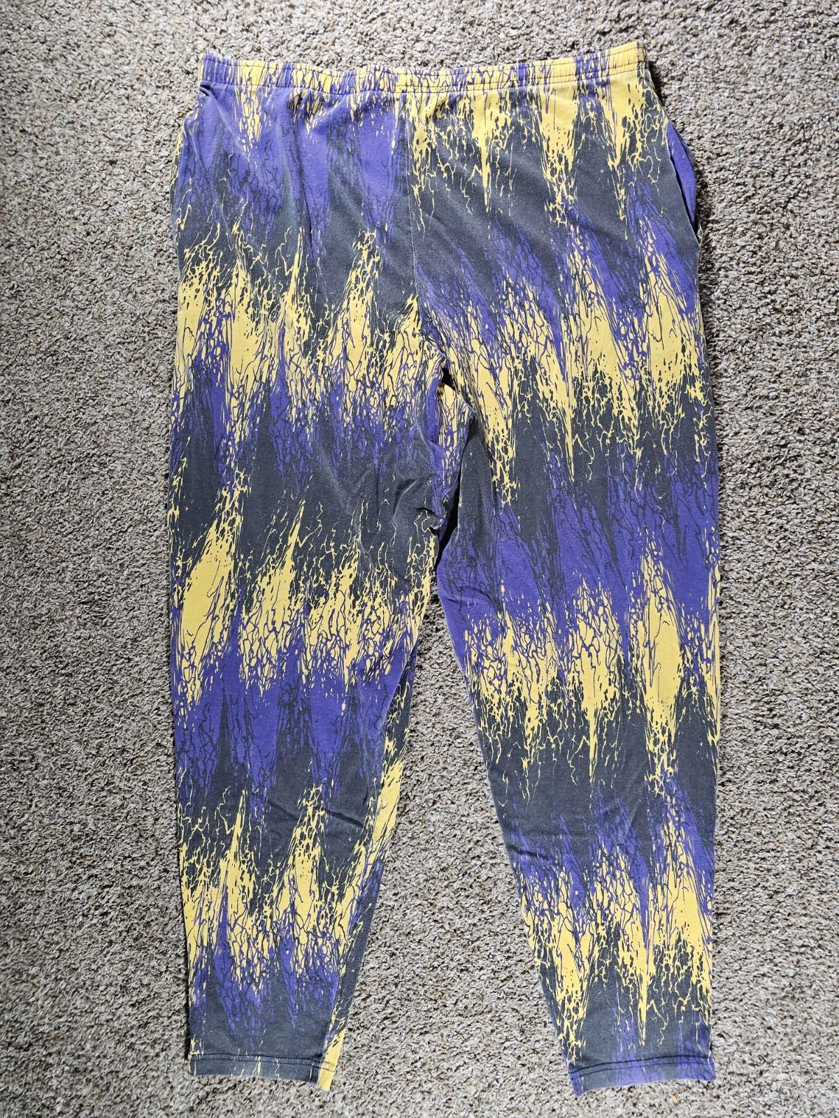 NIXZ Purple black yellow Lakers Colors lounge pants Large