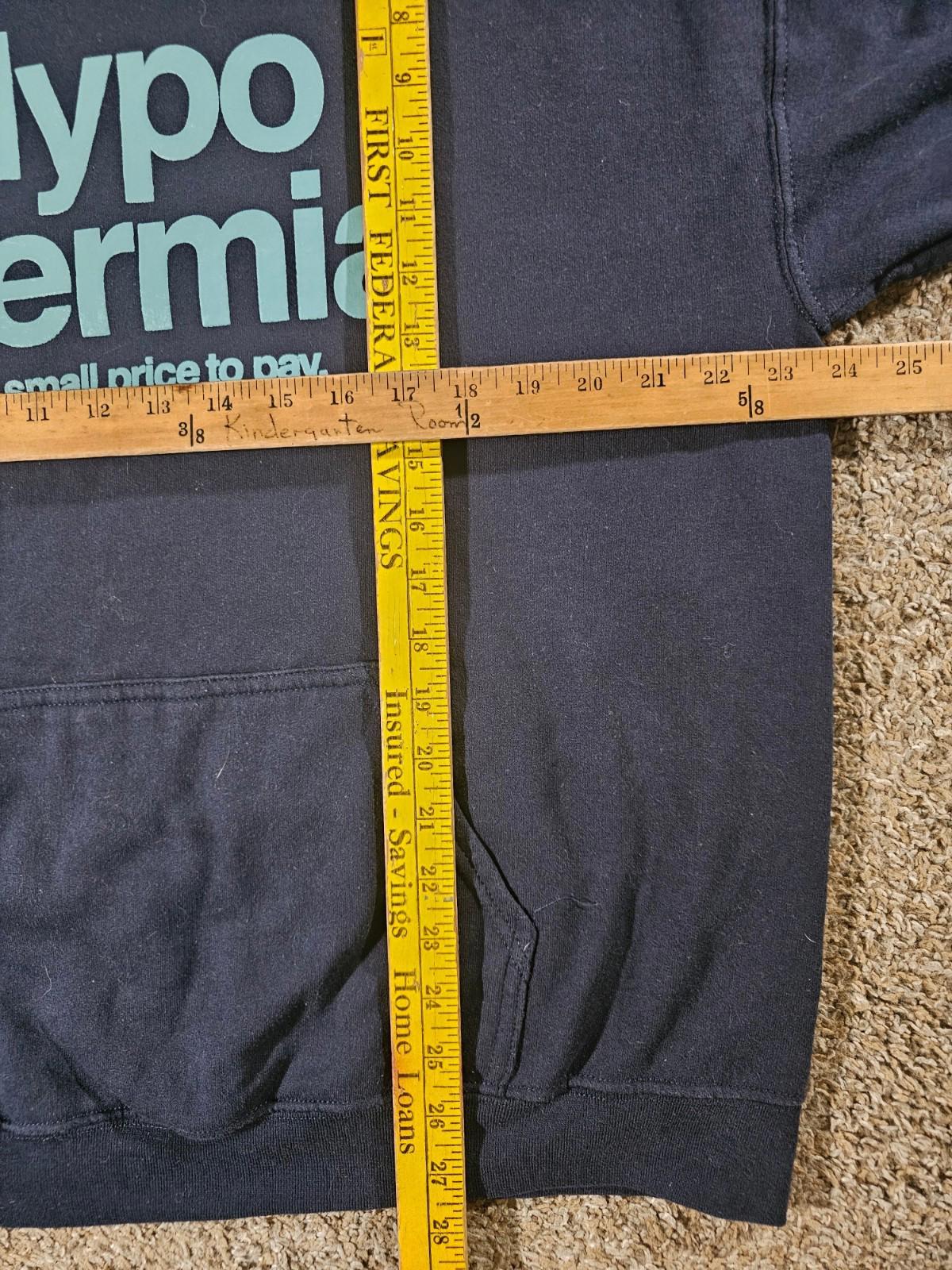 WI Polar Bear Plunge HYPOTHERMIA Hoodie XL Blue