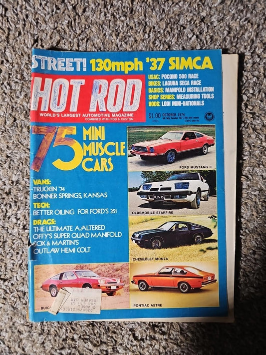 Hot Rod Magazine October 1974 Subscription Edition