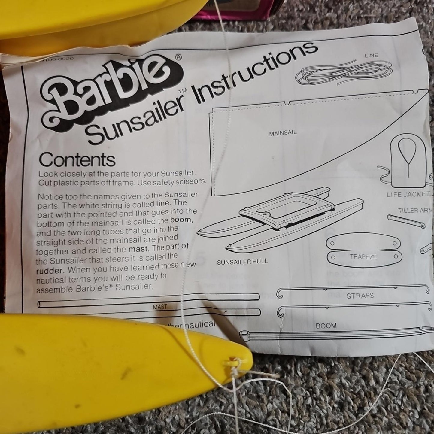 VTG 1975 BARBIE SUNSAILER HOBIE CAT CATAMARAN Selling As Is As Shown