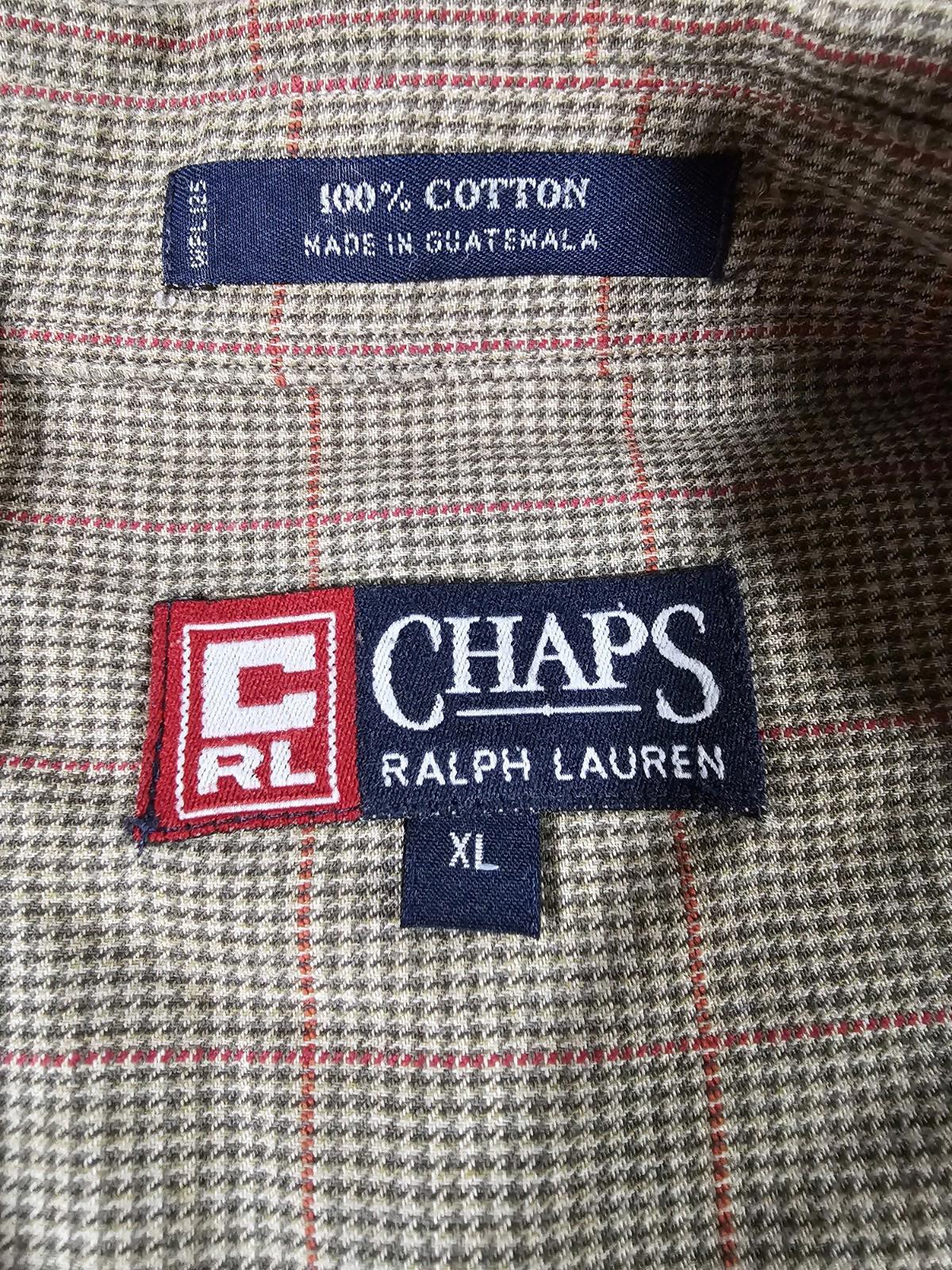 Chaps Ralph Lauren Plaid Houndstooth Shirt XL Pocket Logo