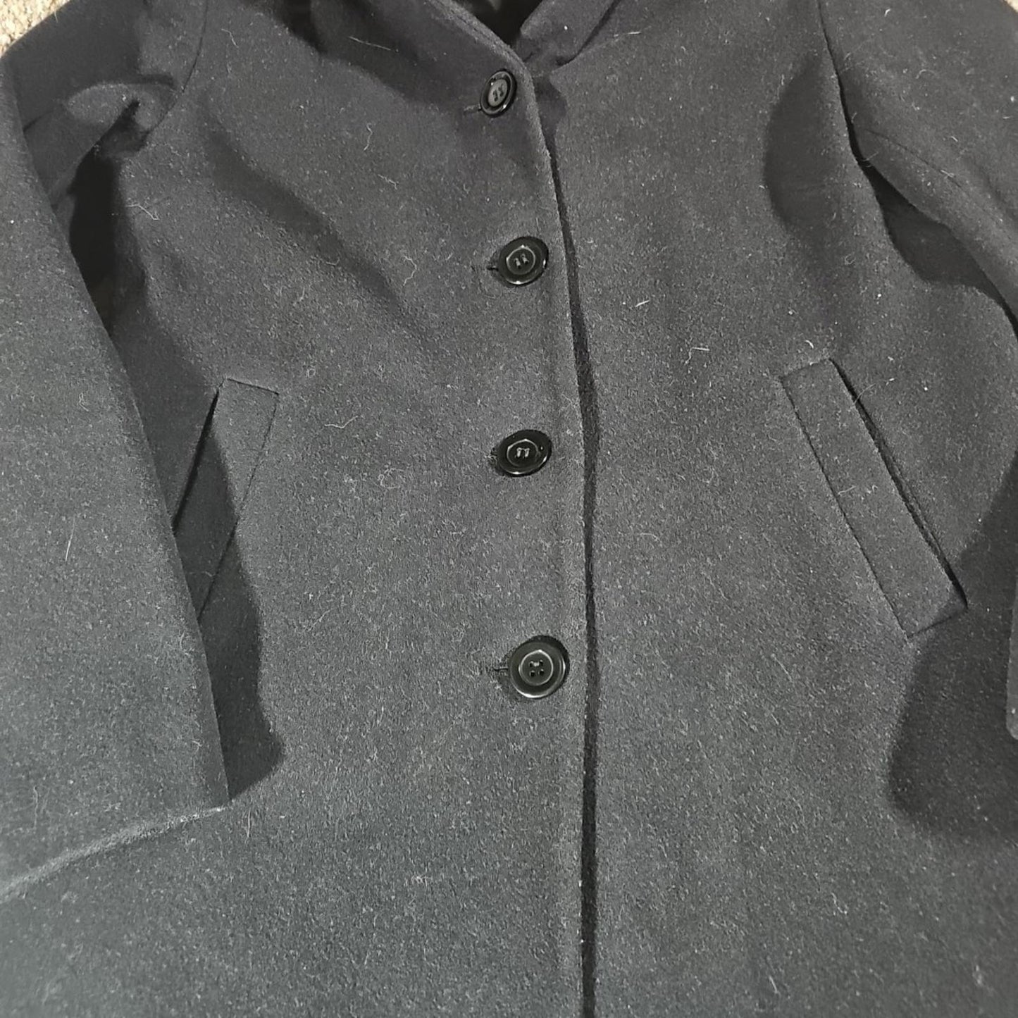Unlisted Sz M Black Hooded Peacoat