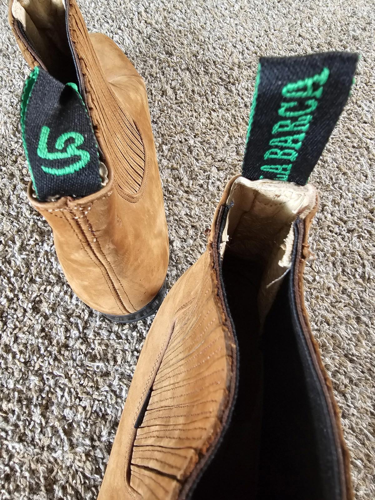 La Barca Boots leather women's 9 Brown western ankle coastal cowgirl