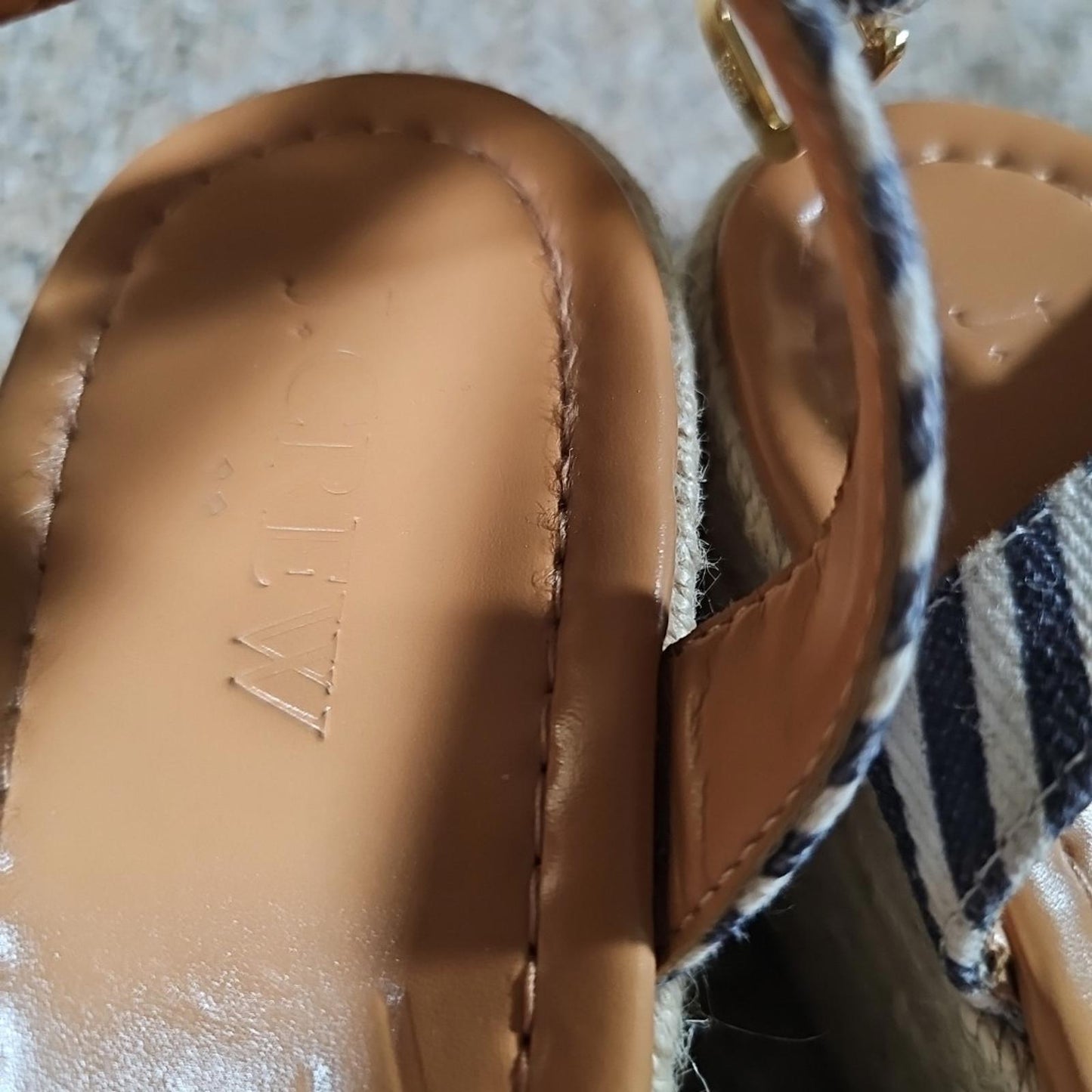 J. Crew Sz 9 Seersucker Dockside Sisal Platform Shoes