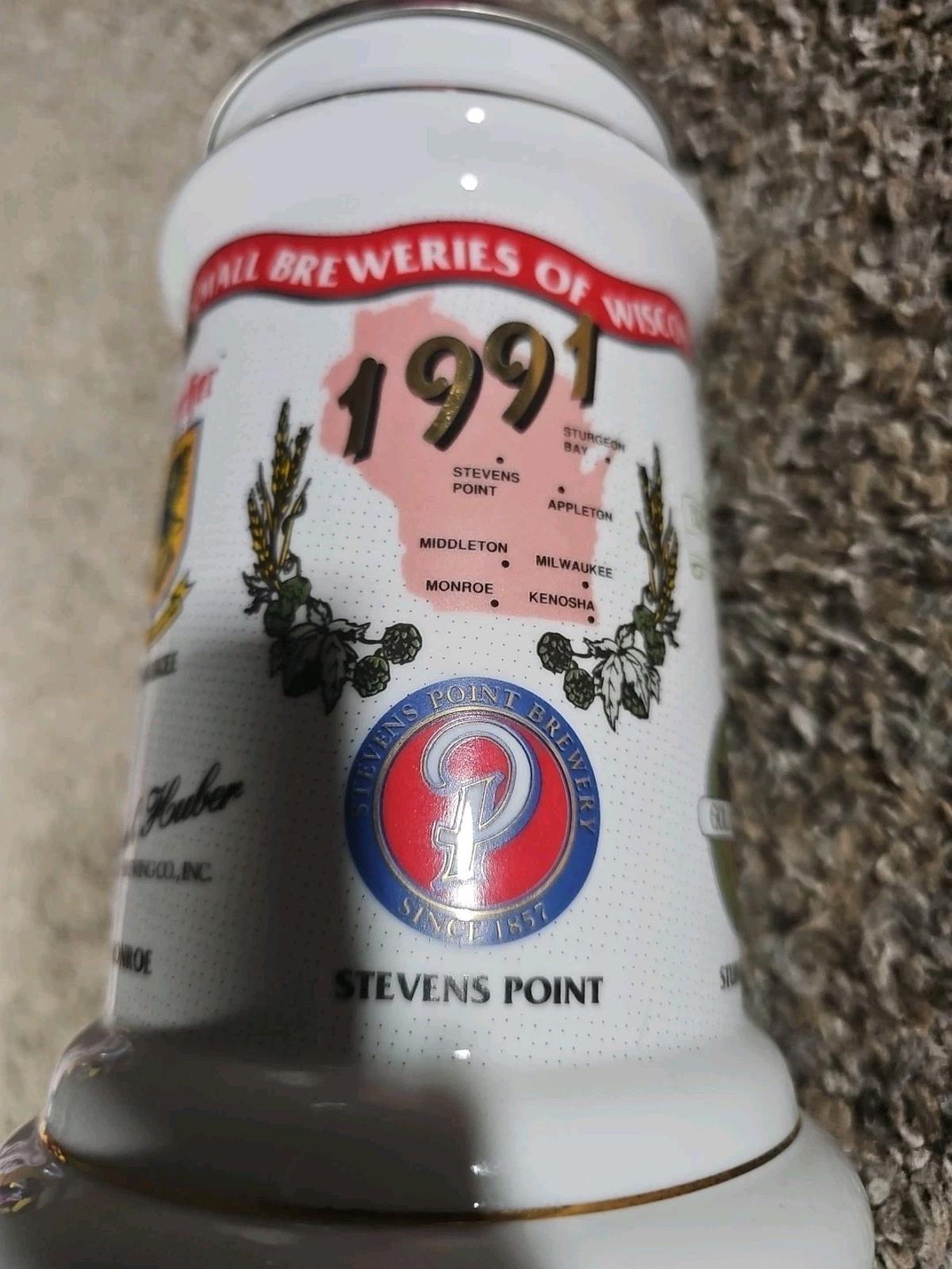 Small Breweries Of Wisconsin 1991 2nd Limited Edition Lidded Stein #3 Of 125