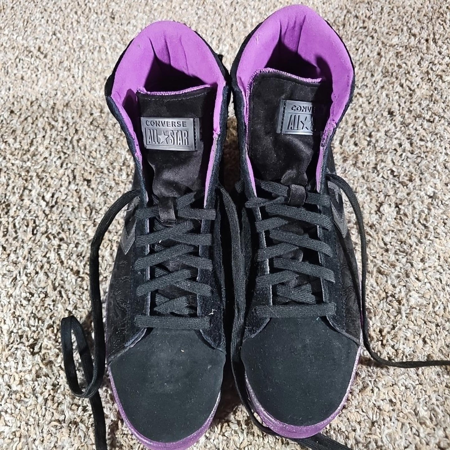 Size 11 - Joe Freshgoods JFG x Converse Pro Leather High Black Purple 170645C