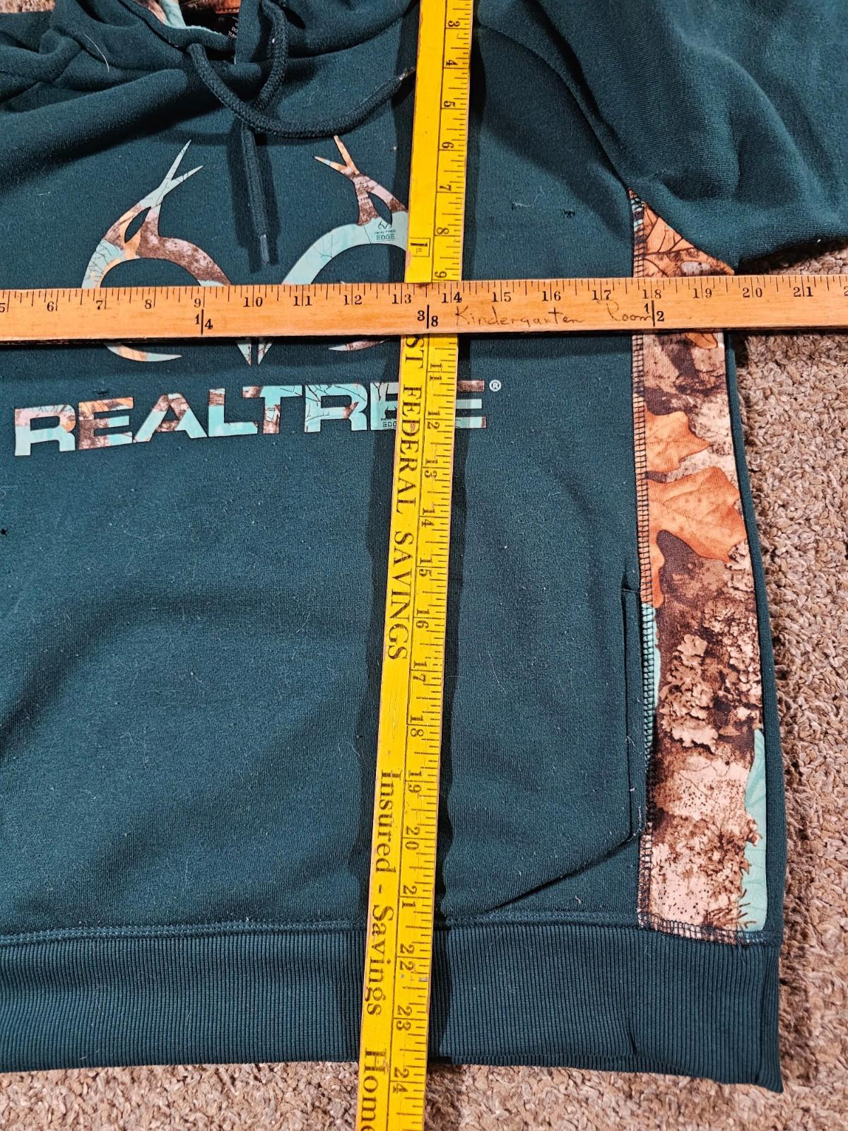 Realtree Hoodie Mens S Blue Green Camo  Sweatshirt Outdoor