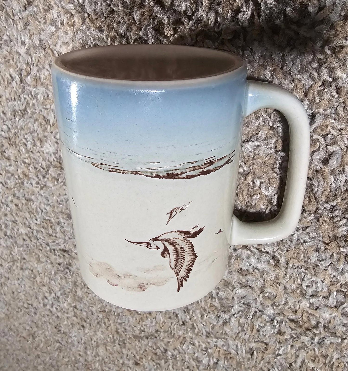 Vintage Otagiri Coffee Cup Mug  Pelicans and Sailing Ship Boat