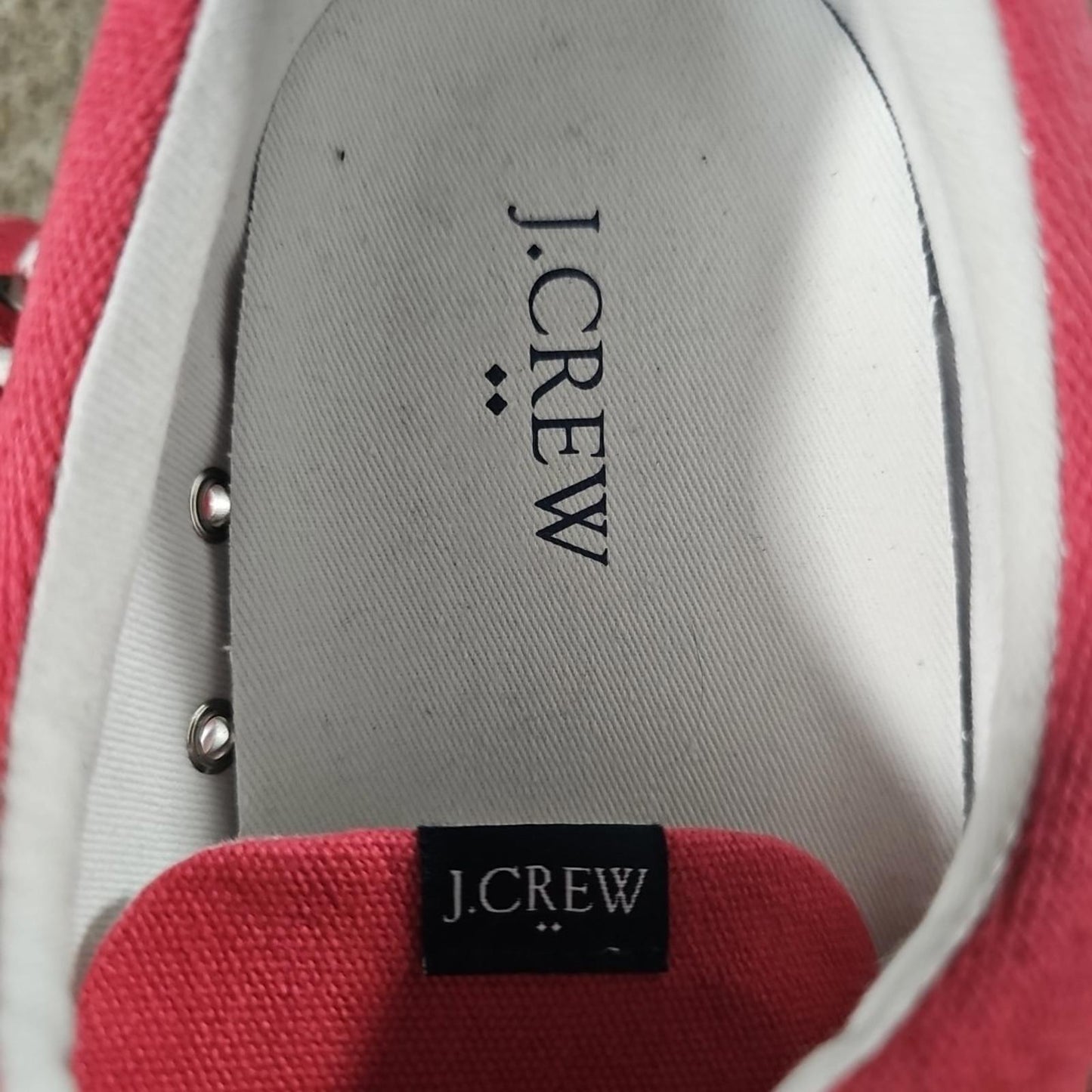 J.Crew AL-058 Salmon Canvas Lace-Up Shoes Men’s Size 10