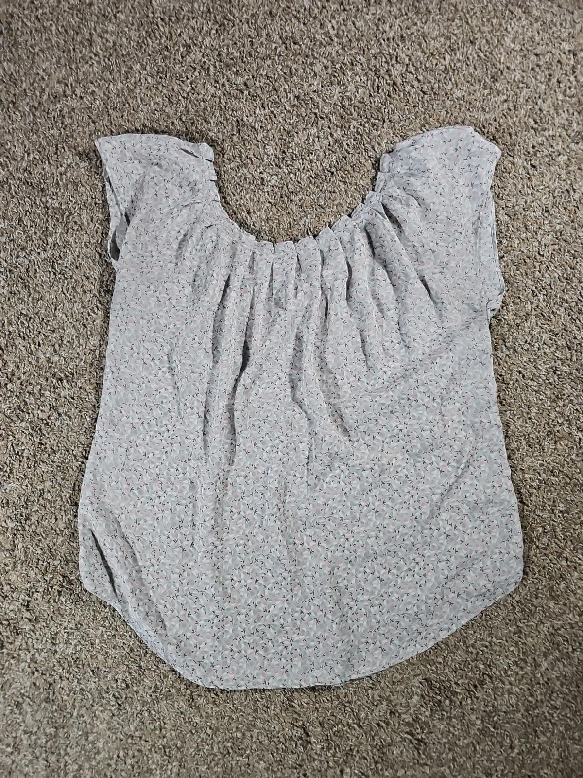 Lauren Conrad Blue And White Floral Tank Top MEDIUM