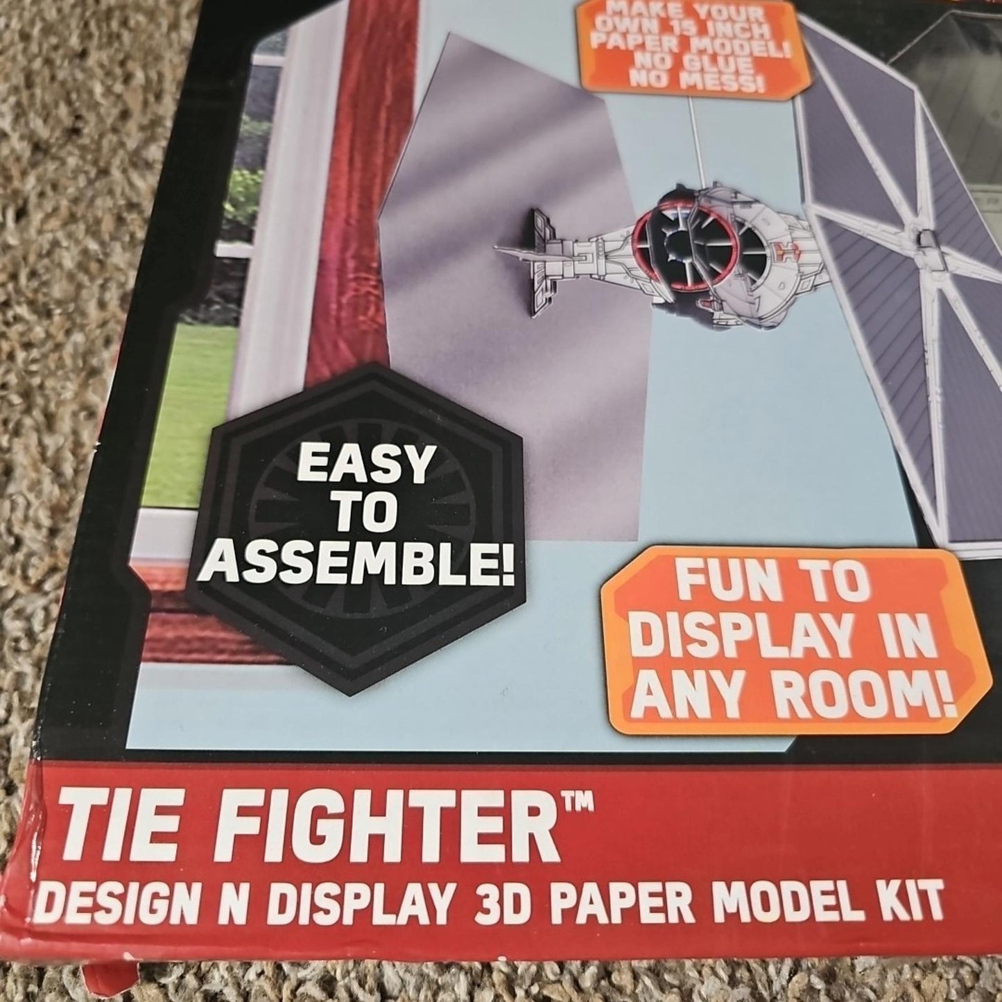Star Wars TIE Fighter Design N Display 3D Paper Model Kit Sealed New in Box 3+