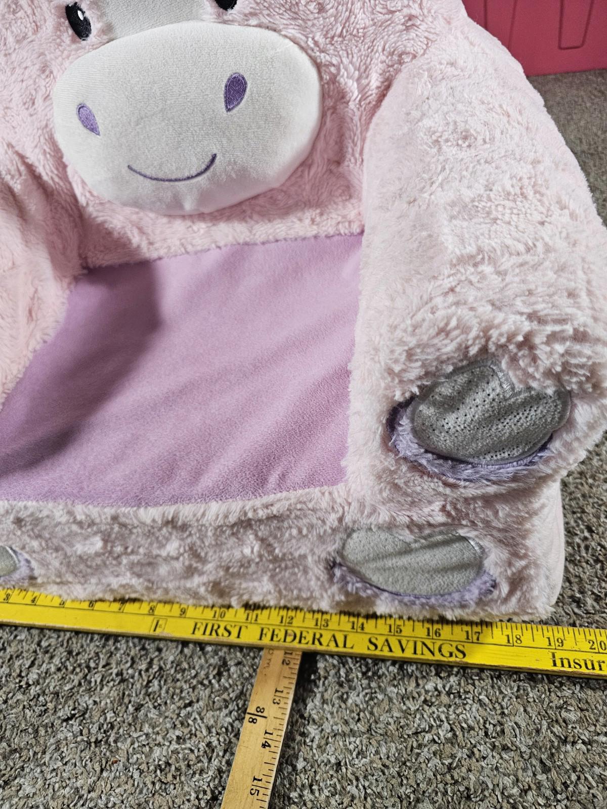 Pink Unicorn Plush Kids Soft Landing Chair Toddler