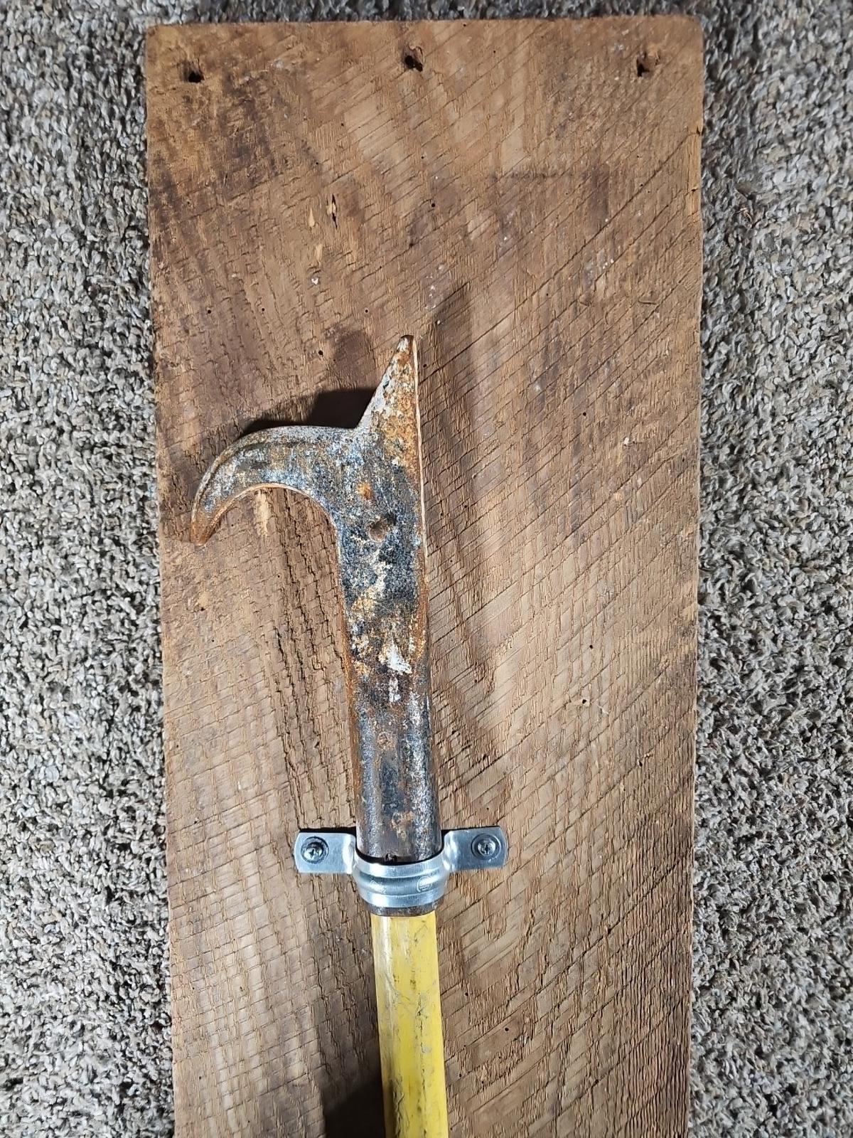 Pike Poles Fire Fighting Poker Tool Framed On Old Barn Board