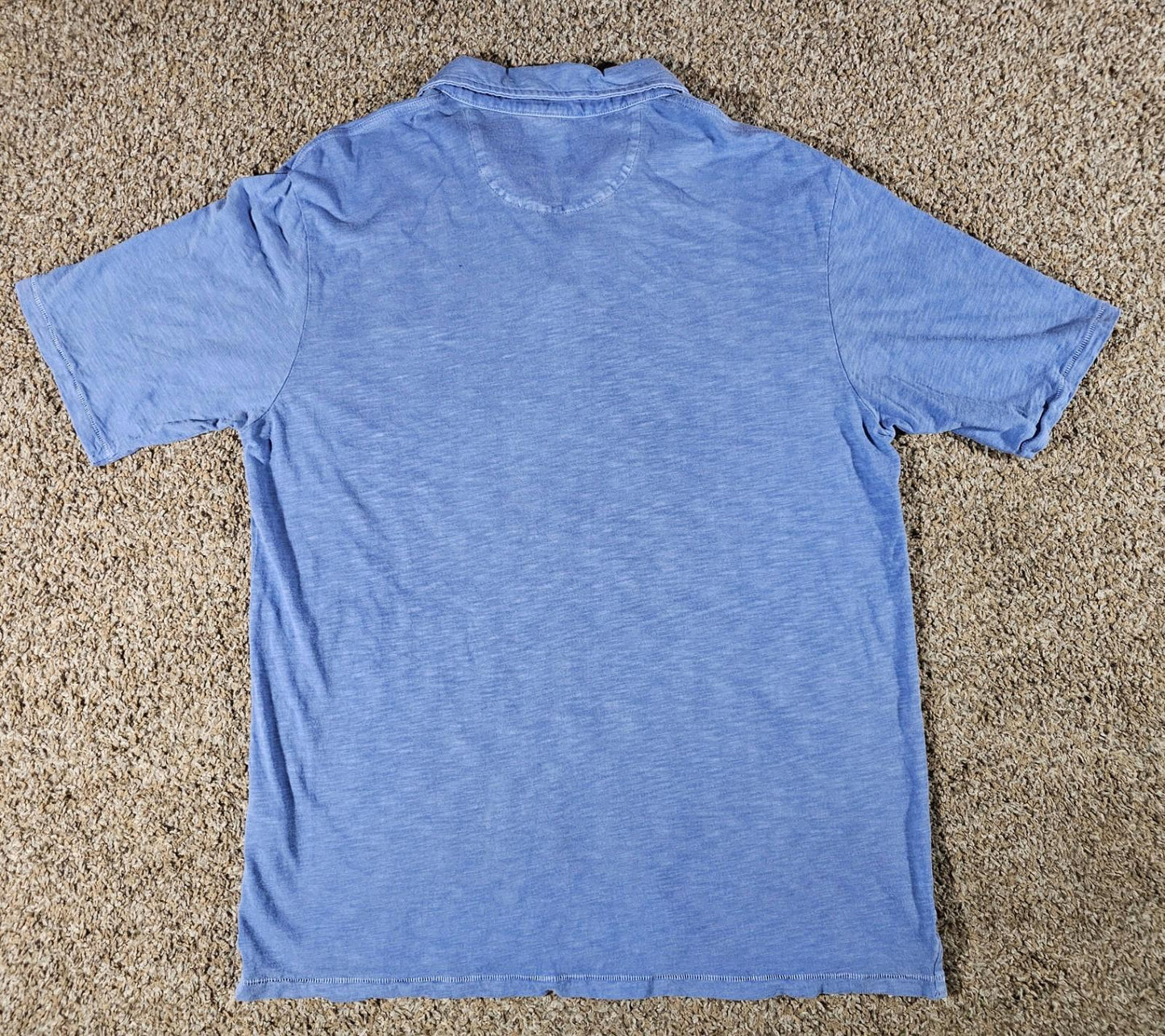 Johnnie O Blue Short Sleeve Golf Casual Open Polo Mens Sz L
