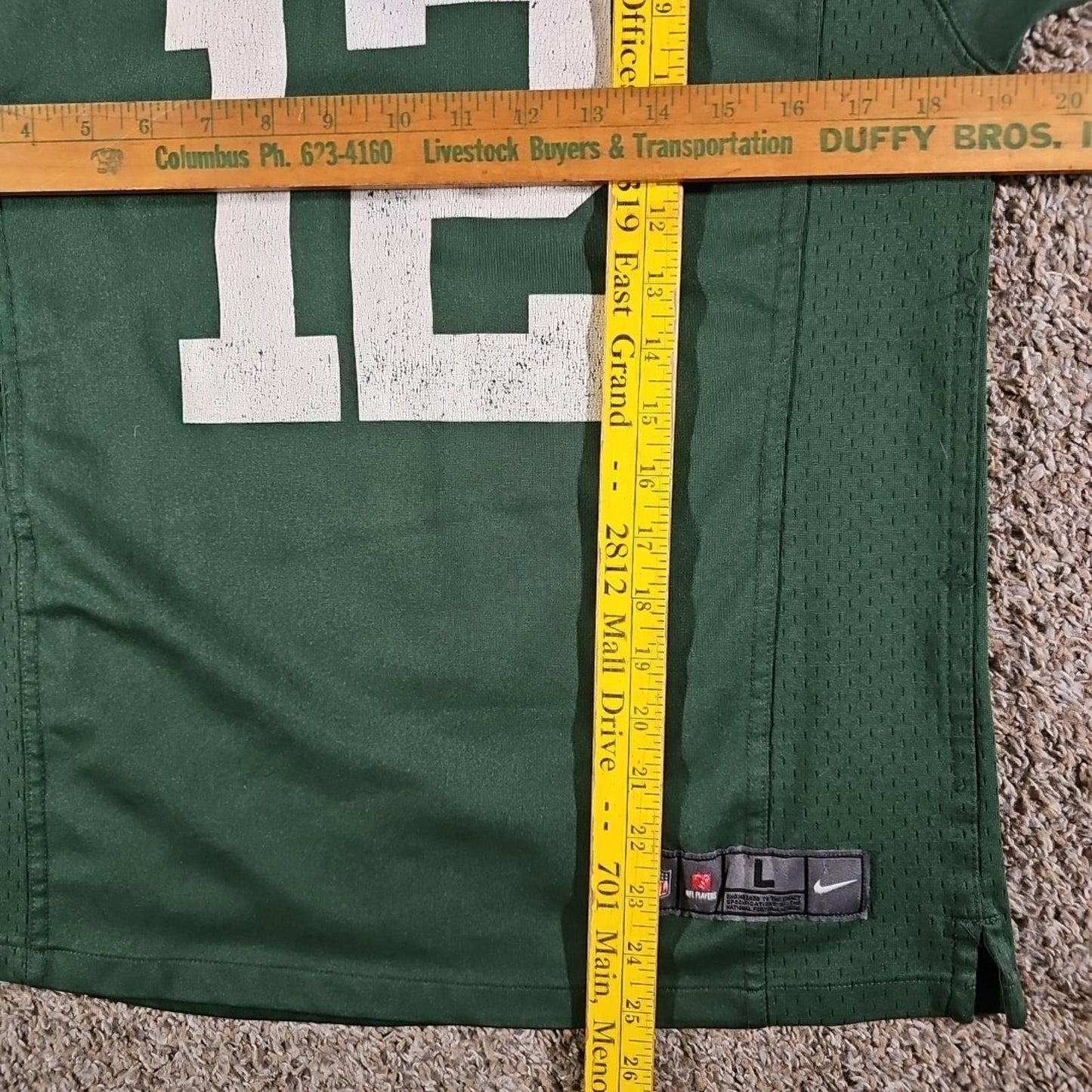 NIKE On-field Boys L 12 Aaron Rodgers #12 Jersey