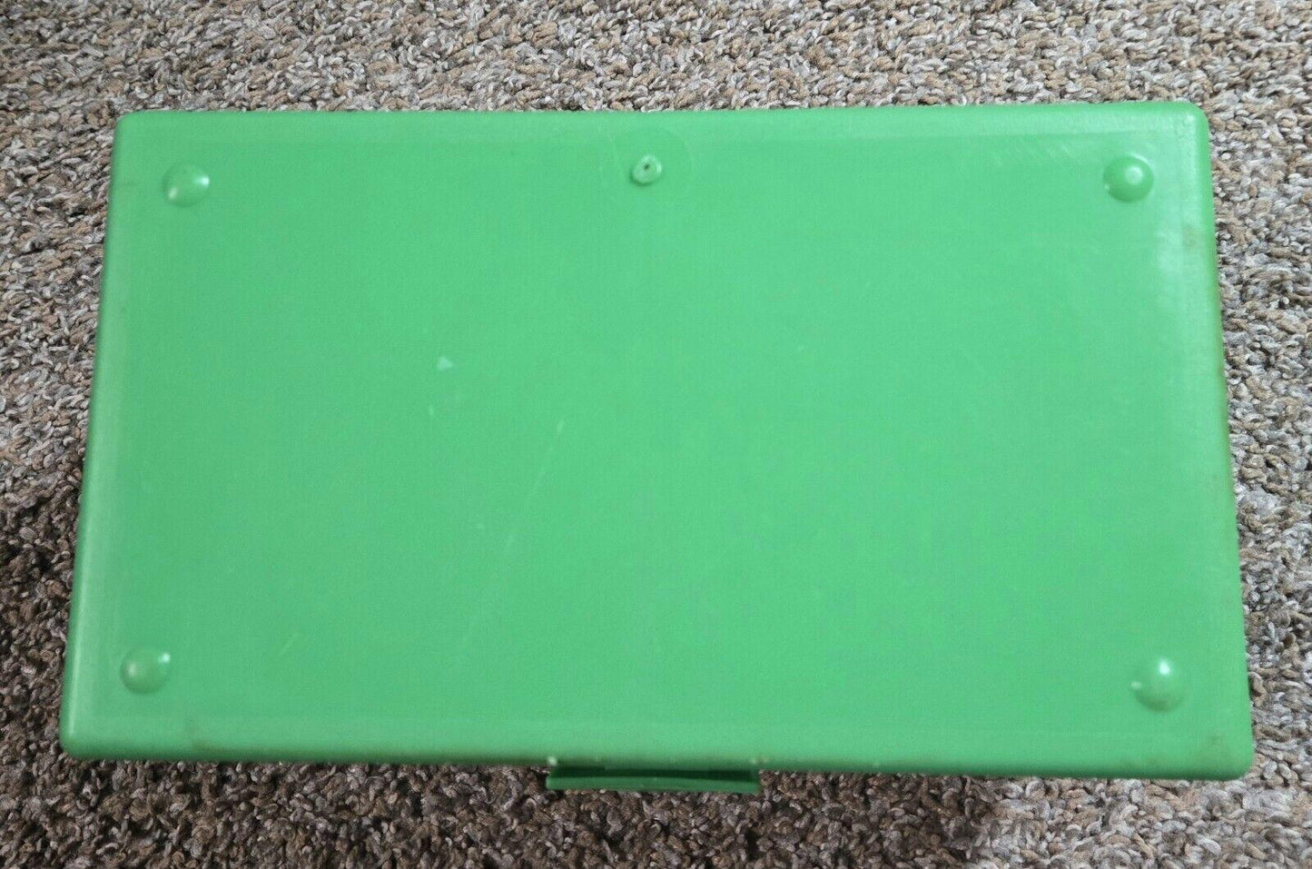 Illustrated Wildlife Treasury Green Plastic Box As Is With Some Cards