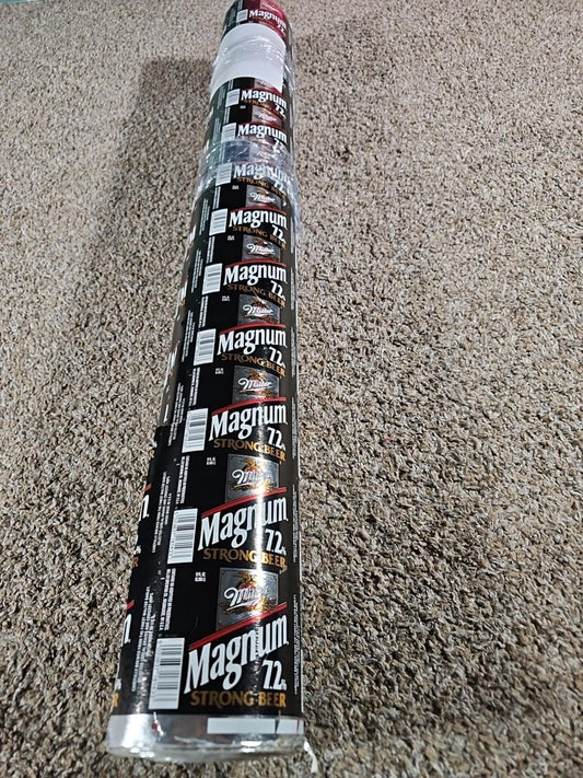 Vintage Miller Brewing MAGNUM 7.2% Strong Beer Labels Roll - Wrapping Paper?