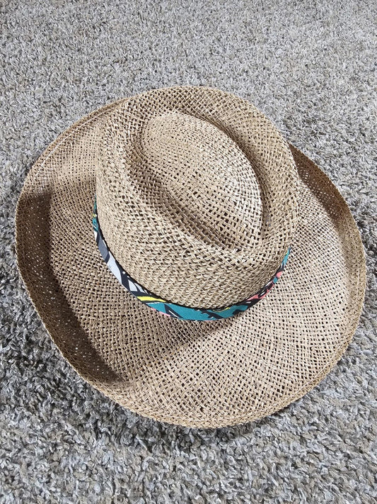 Vintage Eddy Brothers Straw Hat Made In USA S/M