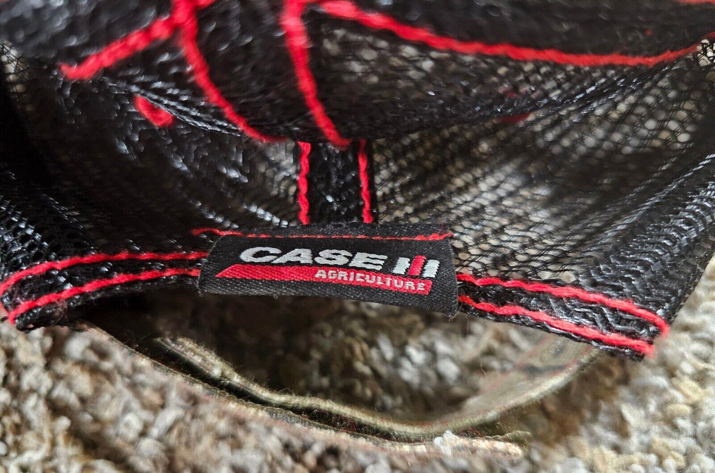 CASE IH licensed distressed-style camouflage adjustable hat